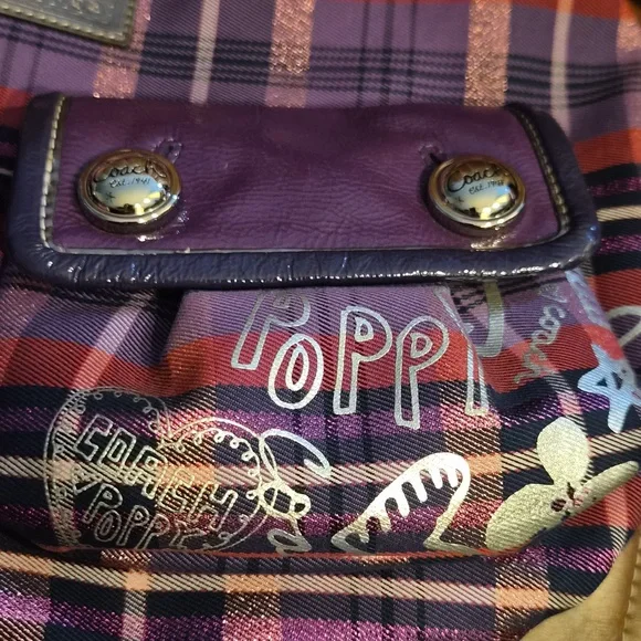 2010 Coach Poppy Plaid Women's Shoulder/Crossbody - Picture 13 of 17